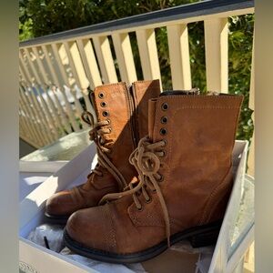 Steve Madden combat boots.